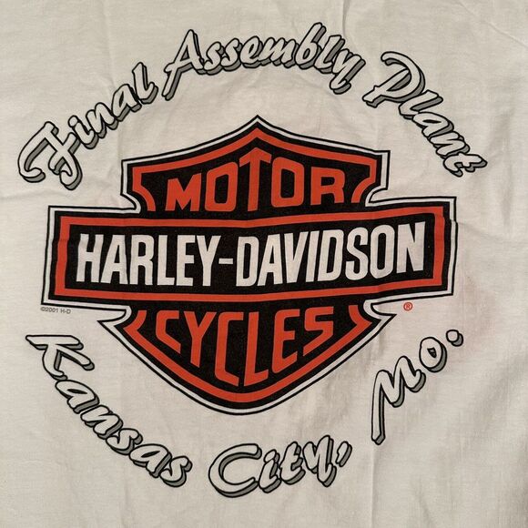 Harley Davidson Kansas City Final Assembly Plant T Shirt Mens M‎ RARE KC Closed